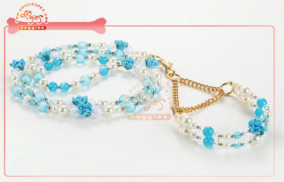 Collier exquis de formation de chien de chaîne de martingale de perle de perle pour le chien de jouet
