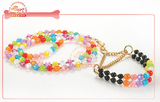 Collier exquis de formation de chien de chaîne de martingale de perle de perle pour le chien de jouet
