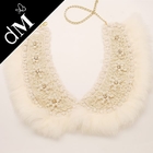 Colliers perlés détachables de fourrure de collier d'accessoires d'habillement pour les femmes SNL0118