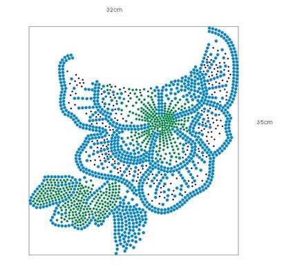 Transferts de chaleur de fausse pierre de modèle de fleur colorés avec la difficulté chaude pour le T-shirt