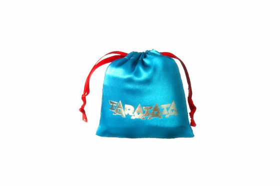 Emballage bleu de cadeau de poche de cordon de bijoux, humidité 13*16cm de preuve
