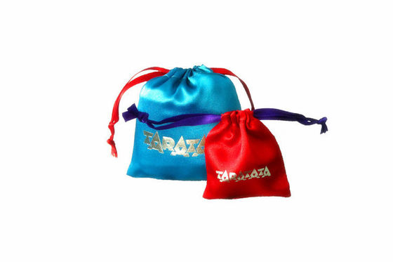 Emballage bleu de cadeau de poche de cordon de bijoux, humidité 13*16cm de preuve