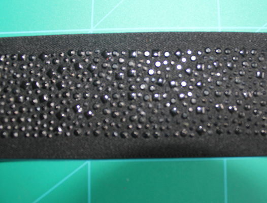 nylon et Spandex élastiques noirs de sangle de 5cm avec de la fausse pierre