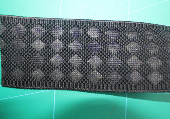 Modèle élastique de losange de sangle de diamant noir de nylon/Spandex pour des sacs à main