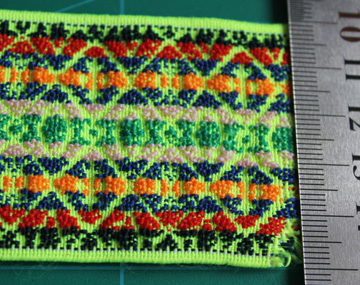 Nylon/Spandex élastiques de Colorized de fluorescence de sangle tissés par bagage
