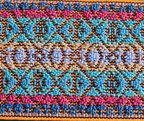 Nylon/Spandex élastiques de fantaisie de la sangle tissés par Colorized 5cm pour le vêtement