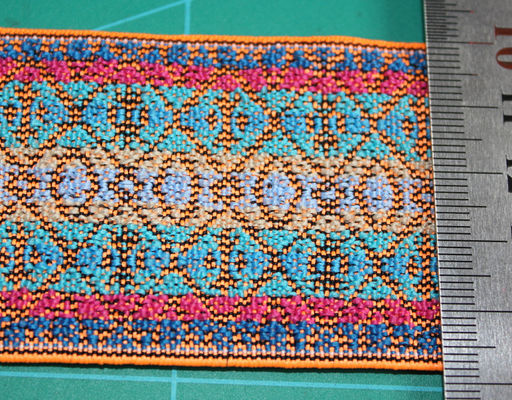 Nylon/Spandex élastiques de fantaisie de la sangle tissés par Colorized 5cm pour le vêtement