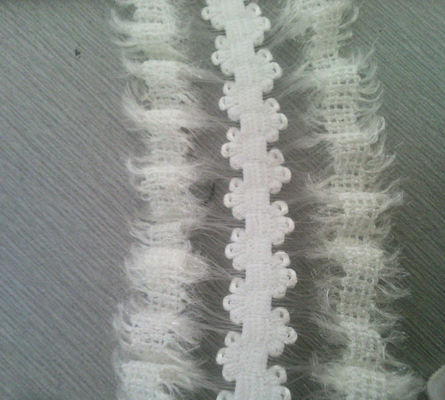 Sangle élastique tissée par polyester en nylon avec le côté de dentelle/la sangle à plat en nylon