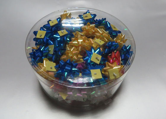 Or, rouge, mini ruban bleu d'arc de cadeau d'étoile avec du polypropylène pour la décoration de cadeau