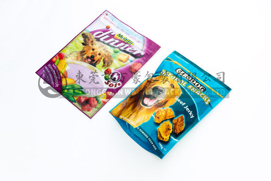 Zip-lock refermables faits sur commande tiennent les sacs de poche, sac debout d'aliments pour chiens avec la tirette