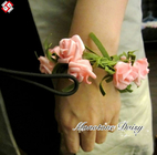 corsage rose de poignet de fleur de décor de mariage de fleur de matériel artificiel de mousse