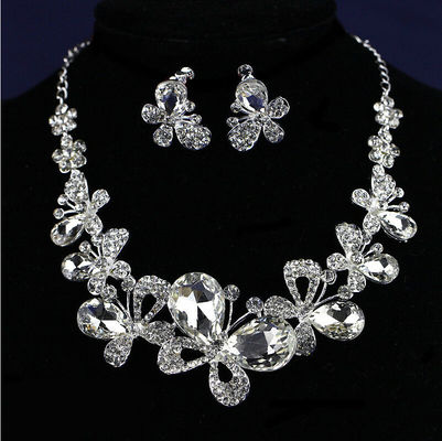 Couronne animale faite main exquise de boucles d'oreille de collier de bijoux pour les femmes, filles