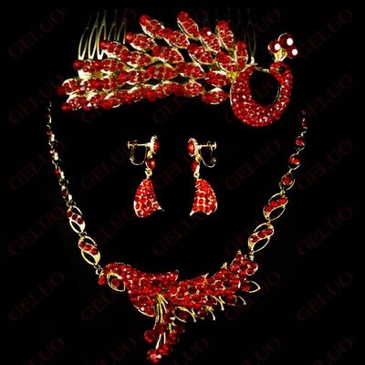 Couronne animale faite main exquise de boucles d'oreille de collier de bijoux pour les femmes, filles