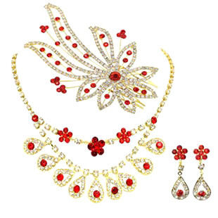Couronne animale faite main exquise de boucles d'oreille de collier de bijoux pour les femmes, filles