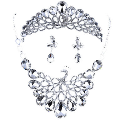 Couronne animale faite main exquise de boucles d'oreille de collier de bijoux pour les femmes, filles