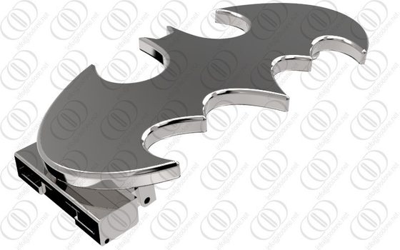 Brillant argenté de miroir de boucle de ceinture de Batman d'acier inoxydable poli