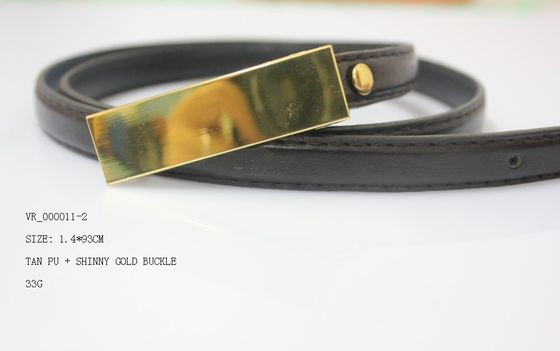 La ceinture noire de tissu d'unité centrale pour la ceinture de maintien de dames des femmes/1.4cm, shinny la boucle de nickel d'or