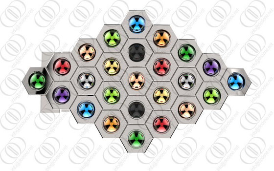 Boucle de ceinture élégante d'acier inoxydable de rechange avec des accents multi de couleur