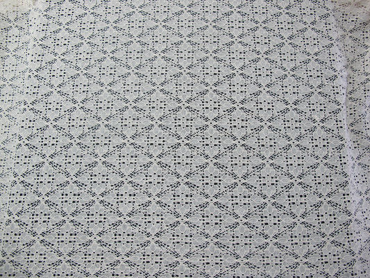 Tissu en nylon de dentelle de coton étirable pour l'habillement, tissu de maille de dentelle