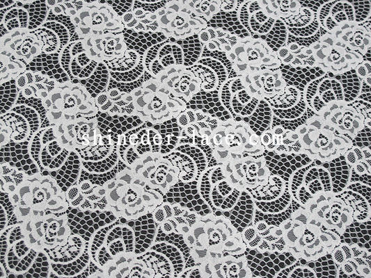 Loisirs/tissu en nylon de dentelle coton doux de style exquis pour la longue robe avec du charme blanche SYD-0188