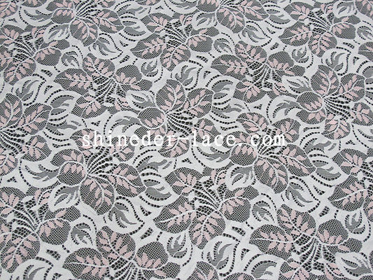 Tissu en nylon de dentelle coton rose/blanc ou couleur de personnalisation pour l'habillement SYD-0182
