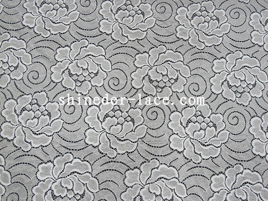 Tissu en nylon de dentelle de fleur coton simple/élégant de modèle pour la mâche SYD-0171 de mode