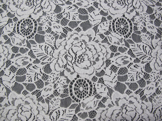 Blanc en nylon de tissu de dentelle de fleur de coton écologique pour l'ODM d'OEM de chemisier