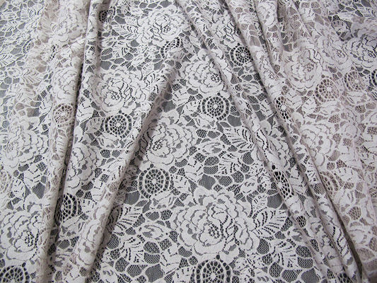 Blanc en nylon de tissu de dentelle de fleur de coton écologique pour l'ODM d'OEM de chemisier