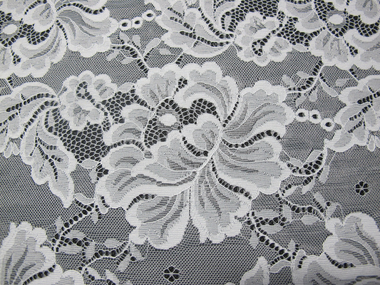Conception en nylon faite sur commande de fleur de tissu de dentelle de broderie de Digital pour la couture