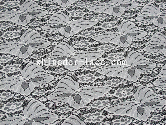 Techniques bleues de jacquard de tissu de dentelle de polyester de conception de libellule pour la robe