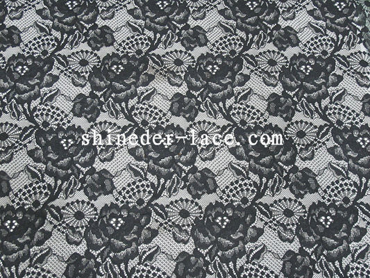 modèle floral/spécial de tissu en nylon de dentelle de largeur de 150cm de feuille pour le vêtement SYD-0170 des femmes