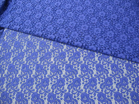 Mini floral de Digital de tissu en nylon bleu de dentelle pour Madame Dress