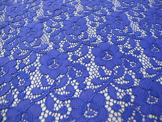 Mini floral de Digital de tissu en nylon bleu de dentelle pour Madame Dress