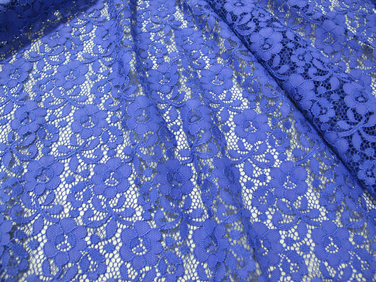 Mini floral de Digital de tissu en nylon bleu de dentelle pour Madame Dress