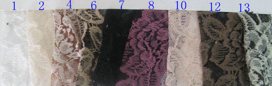 Tissu en nylon de dentelle de coton noir de fleur, nylon de 65% + coton CY-LW0016 de 35%