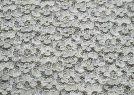 Largeur confortable CY-LW0148 de coton du tissu en nylon Rétrécissement-Résistant 150cm de dentelle