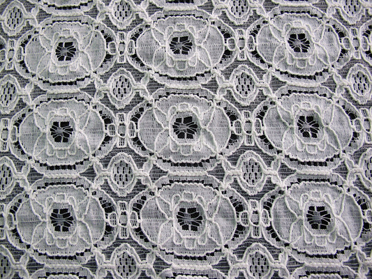 Tissu en nylon de dentelle de coton Rétrécissement-Résistant, tissu géométrique CY-LW0154 de fleur