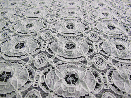 Tissu en nylon de dentelle de coton Rétrécissement-Résistant, tissu géométrique CY-LW0154 de fleur