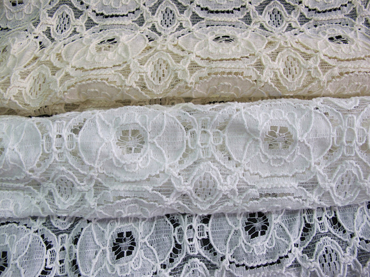 Tissu en nylon de dentelle de coton Rétrécissement-Résistant, tissu géométrique CY-LW0154 de fleur