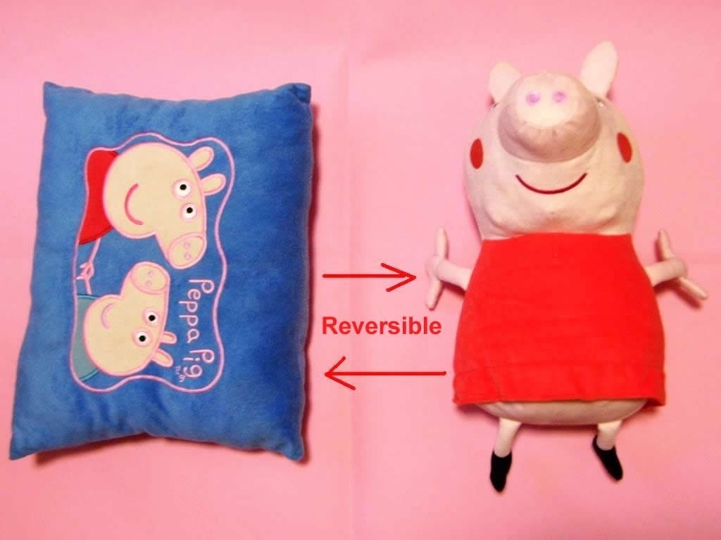 Coussins et oreillers réversibles de jouet de peluche de porc de Peppa de mode pour la literie