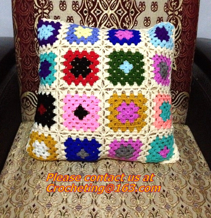 oreiller de dentelle de coussin de crochet de mode pour la crique colorée d'oreiller de couverture de coussin de décoration à la maison